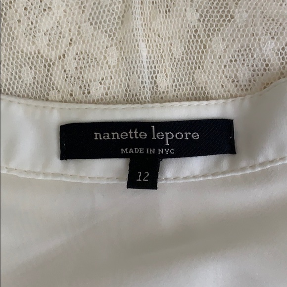 Nanette Lepore cream lace sleeveless top - Picture 5 of 6